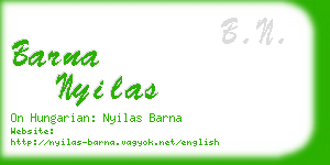 barna nyilas business card